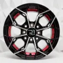 RIN 13X5.5 4-100/114.3 R1 SPORT RGW07 MACHINE BLACK+RED UNDERCUT ET35 CB73.1 