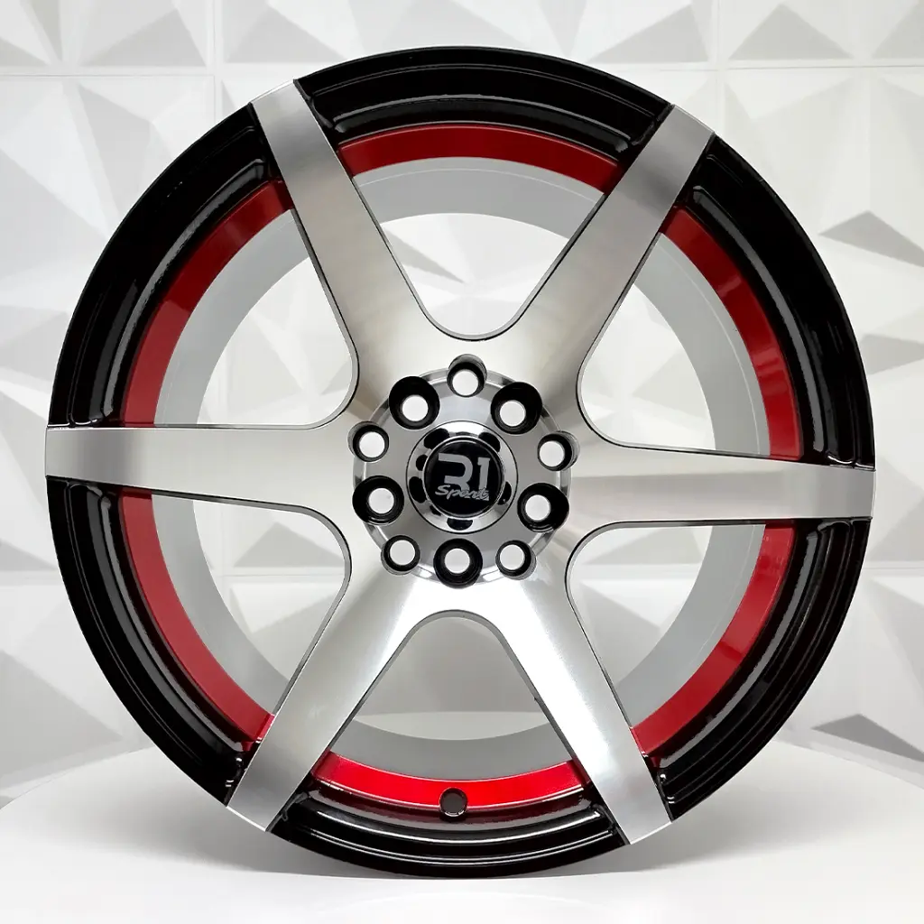 RIN 15X8.25 5-100/114.3 R1 SPORT RGW56092 MACHINE BLACK+RED UNDERCUT ET0 CB73.1 