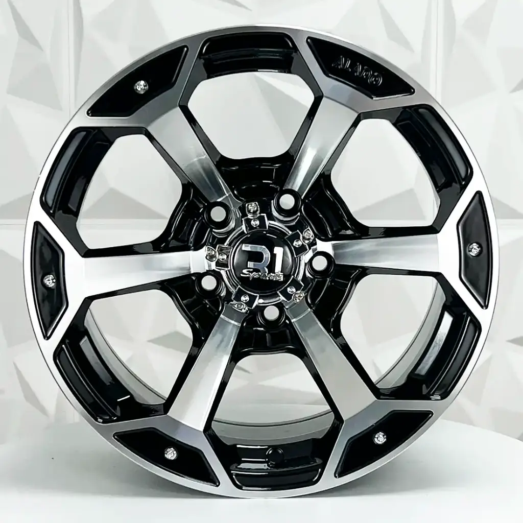 RIN 16X8 5-135 R1 SPORT 6989 BLACK MACHINE FACE ET0 CB87.1