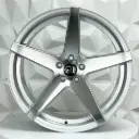 RIN 18X8.5 5-100 R1 SPORT 204 SILVER MACHINE FACE ET15 CB73.1